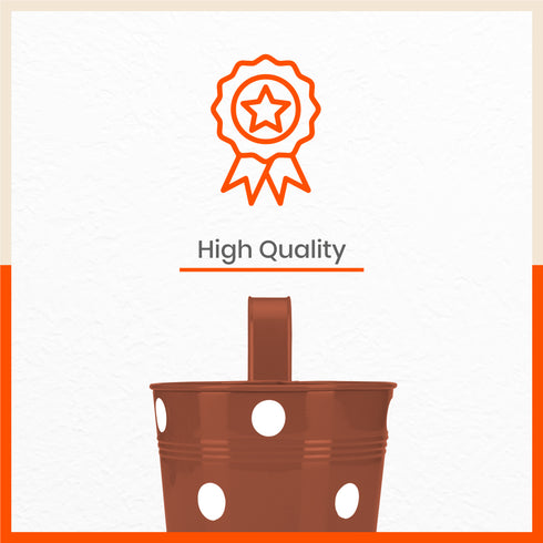 RUI Hanging Metal Pot Holders / Planters for Home / Balcony / Garden | Terra - Set of 5